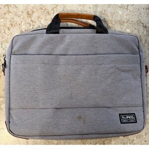 PKG Toronto Canada Laptop Briefcase‎ Heather Grey Business Messenger Bag Slim